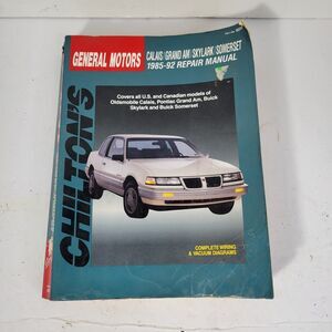 Vintage General Motors Manual 1985-1992 Tune-up Shop Service Repair Book Car